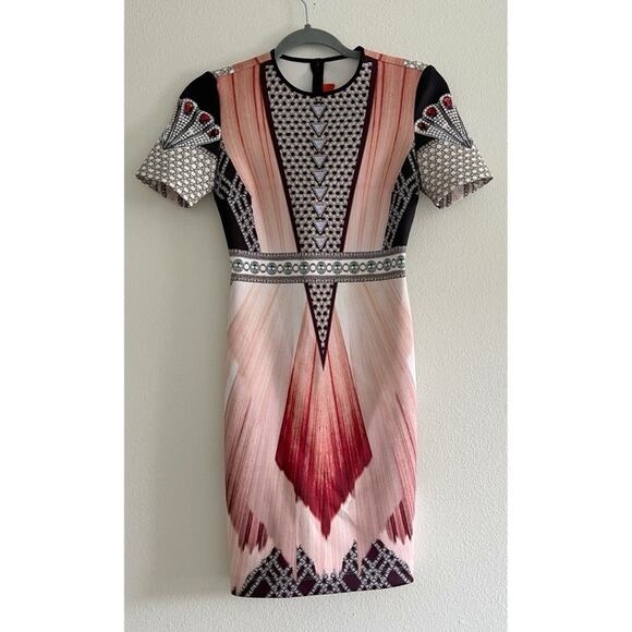 Clover Canyon Neoprene Printed Bodycon Mini Dress XS - Picture 1 of 8